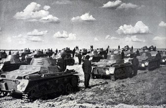 German army tanks on exercises