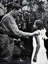 Adolf Hitler, greeted by Hitler Youth