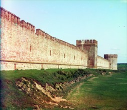 Fortress wall with Veselukha tower. Smolensk, Russia