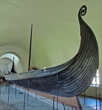 The Oseberg ship . A Viking ship dating from around 800 AD