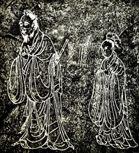 Confucius and his pupil Yan Hai, 12th century
