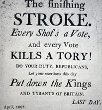 Election poster of 1807 published in the USA