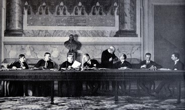 Signing of the 'Treaty of the Lateran.'