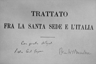 First page outside of 'the Lateran Treaty'