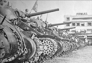 French army tanks at the liberation of Colmar 1945