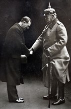 President Paul Von Hindenburg with Chancellor Adolf Hitler in 1933