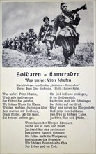 German WWII postcard showing the German army in Poland in 1939