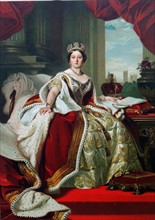 Queen Victoria (1819â€ì1901) Portrait of Queen Victoria in her coronation robes and wearing the State Diadem. Date circa 1870 oil on canvas After Franz Xaver Winterhalter (1805â€ì1873)