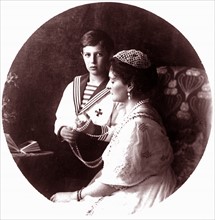 Empress Alexandra of Russia with Alexei Nikolaevich