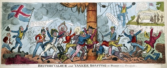 Cartoon Depicting a British Boarding Party
