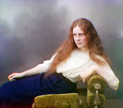 Portrait of a woman by Sergei Mikhailovich Prokudin-Gorskii