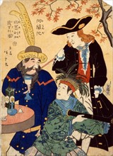 Oranda, Amerika, Igirisu (Dutch, American, English) by Hiroshige Utagawa