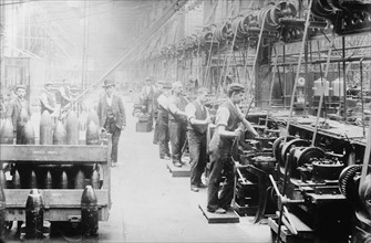 Assembly line in Vickers Sons & Maxim Gun Factory
