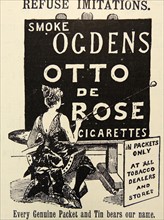 Advertisment for Otto de Rose Cigarettes