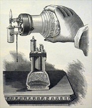 Wood engraving from ''Tout par l'Electricite' by Georges Dary