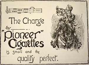 Advertisement for Pioneer Cigarettes