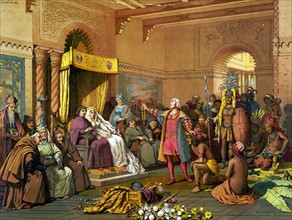 Columbus at the court of Barcelona