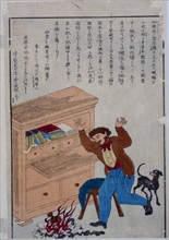 Japanese print of the author Thomas Carlyle