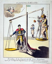 Cartoon with Napoleon I