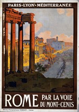 Poster showing the Roman Forum at dawn.