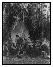 Flathead Indians holding pre-Christmas family gatherings