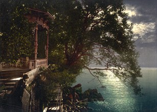 Abbazia, moonlight near the baths