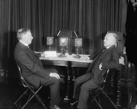 Secretary of State Stimson broadcasts greeting to Japan