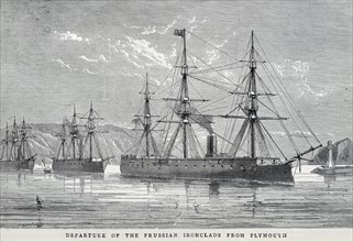 Departure of the Prussian Ironclads from Plymouth
