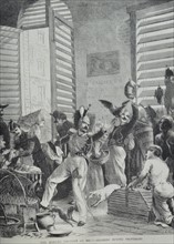 The Marche Couvert at Metz-Soldiers Buying Provisions