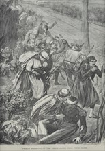 French Peasantry of the Vosges Fleeing From Their Homes