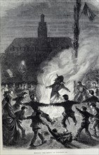 Burning the Effigy of Napoleon III