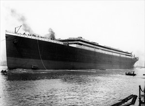 Photograph of the Titanic in Belfast