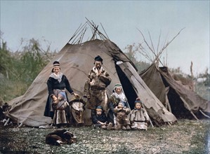 Colour Photograph of a Sami Family