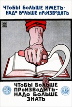 Soviet propaganda education poster