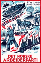 norwegian labour party poster from the nineteen thirties