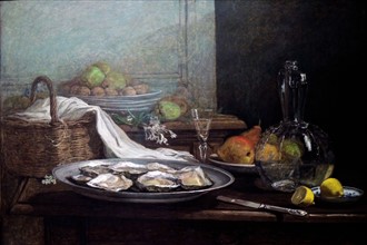 Still Life with Oysters by Eugene Boudin