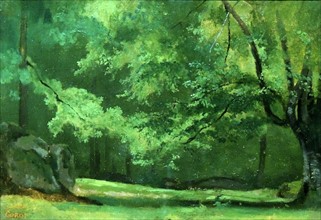 Jean-Baptiste-Camille Corot -Fontainebleau- en-Foret