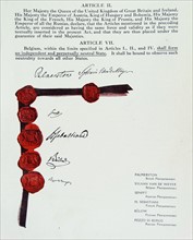 The Treaty of London signed on 19 April 1839