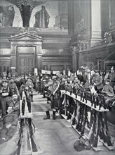 German soldiers occupy the Court of Appeals in Brusseles, Belgium, during WWI