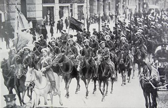 Russian Cavalry in St Petersberg in 1914 during WWI