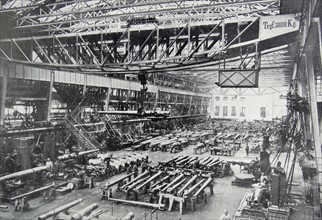 Krupps armaments factory in Germany during in the WWI