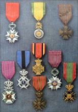 French and belgian military medals of WWI