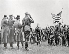 General Pershing reviews soldiers of the United States Army, WWI