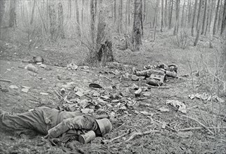 German soldiers killed  in action in France during the spring of 1918. WWI