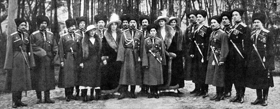 Tsar Nicholas II Tsarevich Alexis and his sisters