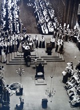 Coronation of British King George VI in Westminster Abbey