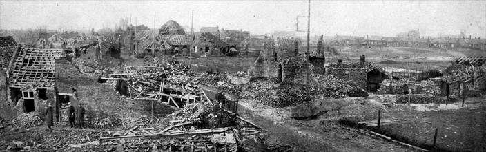 WWI: The ruined village of Vermelles, France