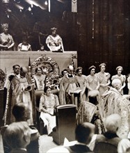 Coronation of British King George VI in Westminster Abbey