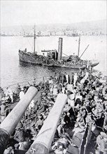 British soldiers evacuated from Gallipoli in 1915