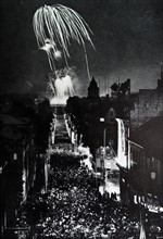 Fireworks in Oslo, to celebrate the liberation of Norway after WWII